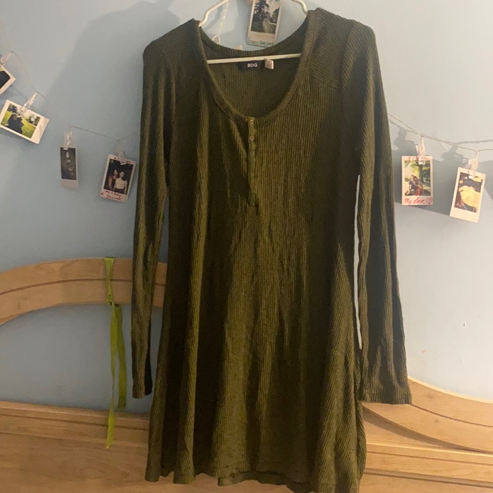 BDG Olive Green Knit Dress